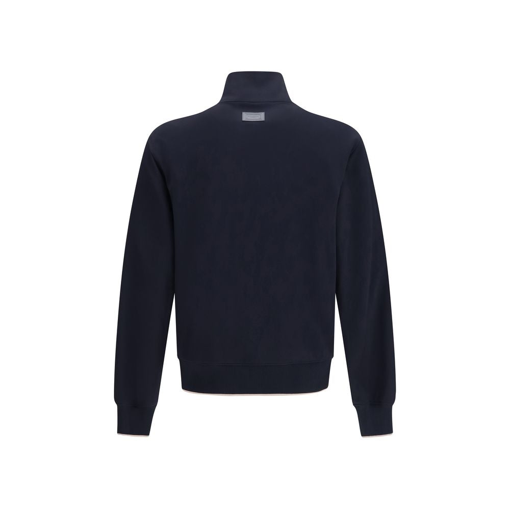 Blue Polyamide Full-Length Jacket