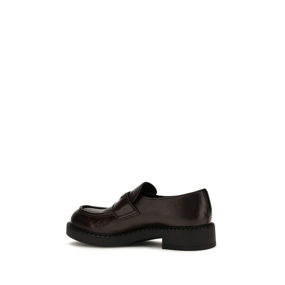 Brown Calf Leather Bos Taurus Slip-On Loafers