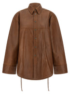 Brown Lambskin Blouse