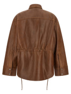 Brown Lambskin Blouse