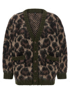 Brown Nylon Cardigan