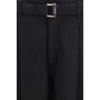 Black Cotton Chino Pants