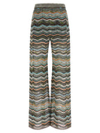 Multicolor Viscose Flared Pants