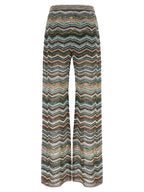 Multicolor Viscose Flared Pants