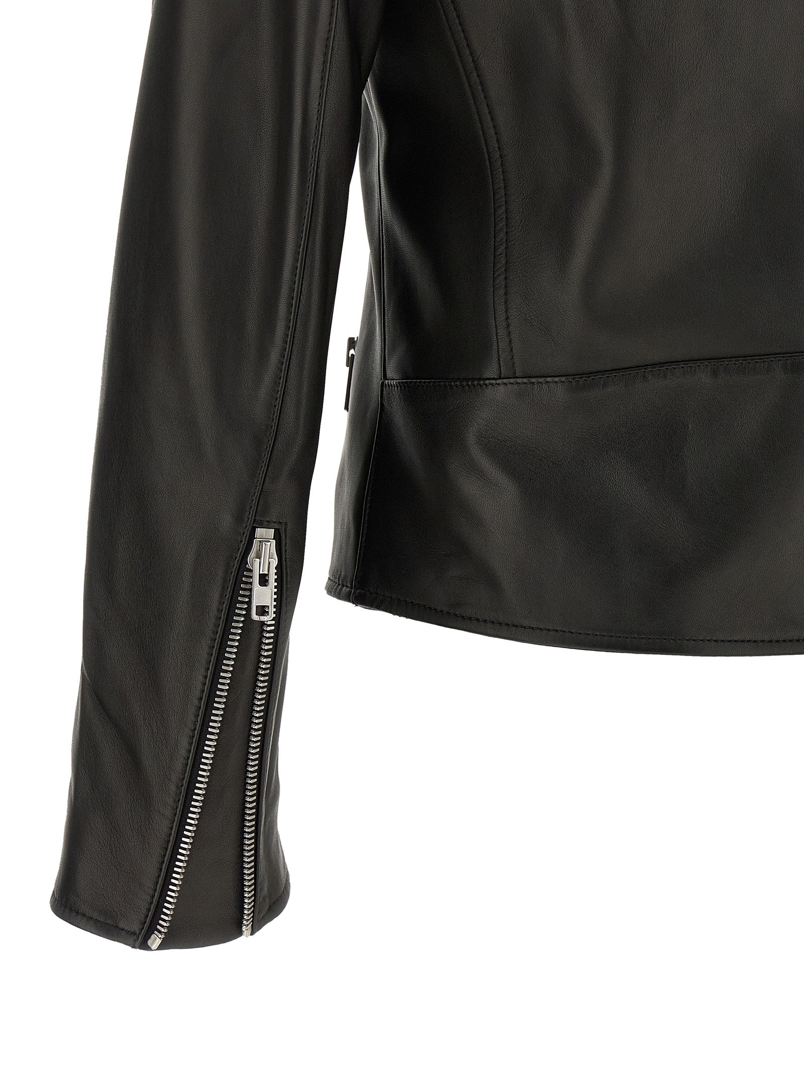 Black Lamb Leather Leather Jacket