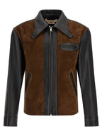 Multicolor Calfskin Leather Jacket