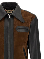 Multicolor Calfskin Leather Jacket