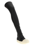 Black Lamb Leather Over The Knee