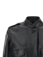 Black Lamb Leather Leather Jacket