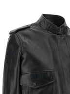 Black Lamb Leather Leather Jacket