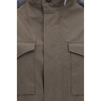 Bicolor Cotton Shell Jacket