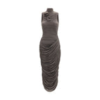 Gray Copper Cocktail Dress