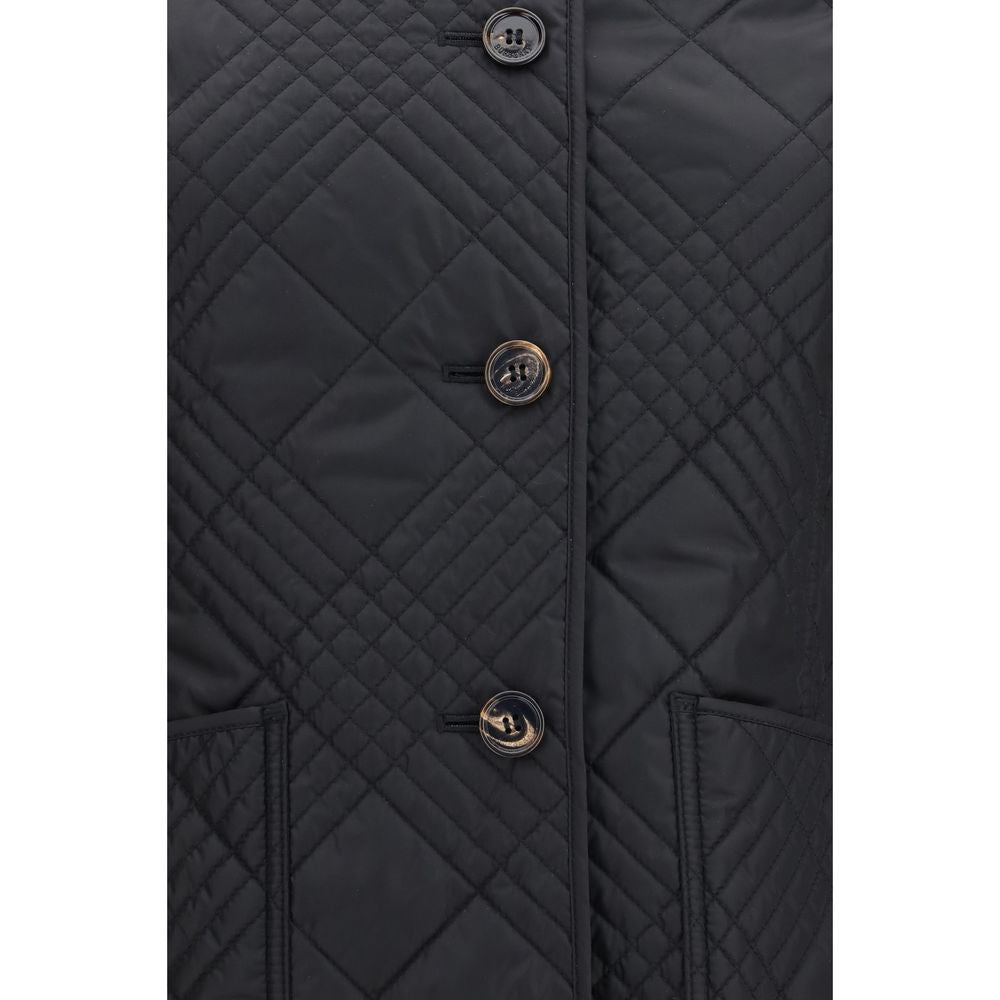Black Polyamide Full-Length Jacket