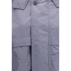 Gray Polyamide Full-Length Jacket