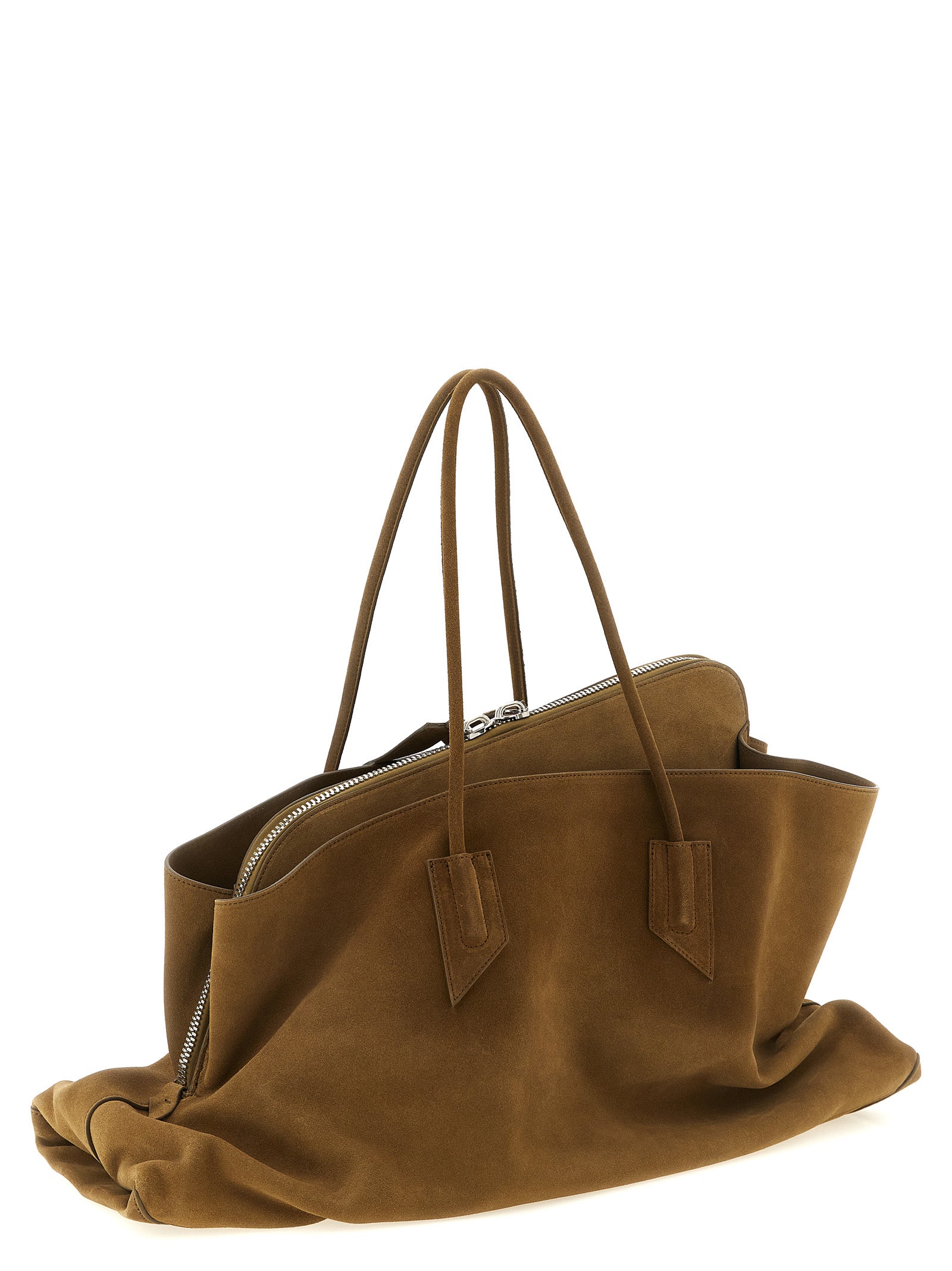 Brown Calfskin Shoulder Bag