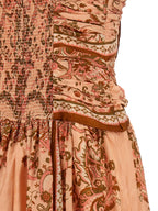 Multicolor Silk Midi Dress