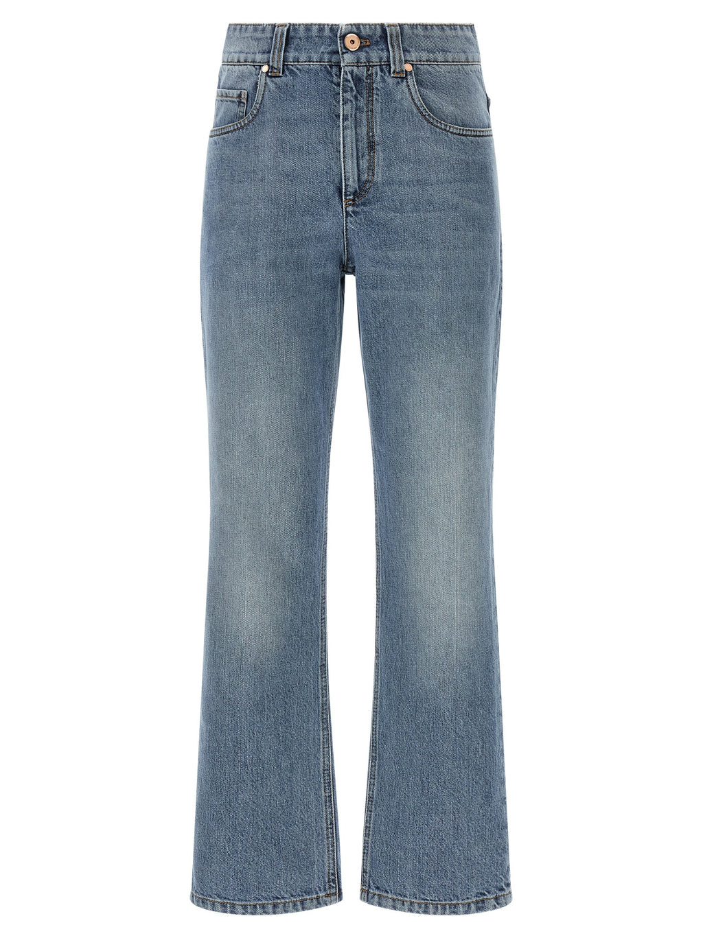 Blue Cotton Relaxed Fit Jeans