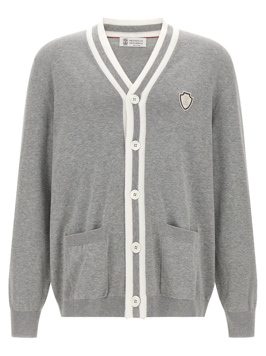 Gray Cotton Cardigan