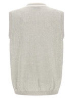Gray Cotton Sleeveles Sweater