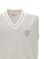 Gray Cotton Sleeveles Sweater