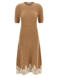 Brown Cashmere Midi Dress