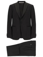 Black Wool Two-Piece Suit