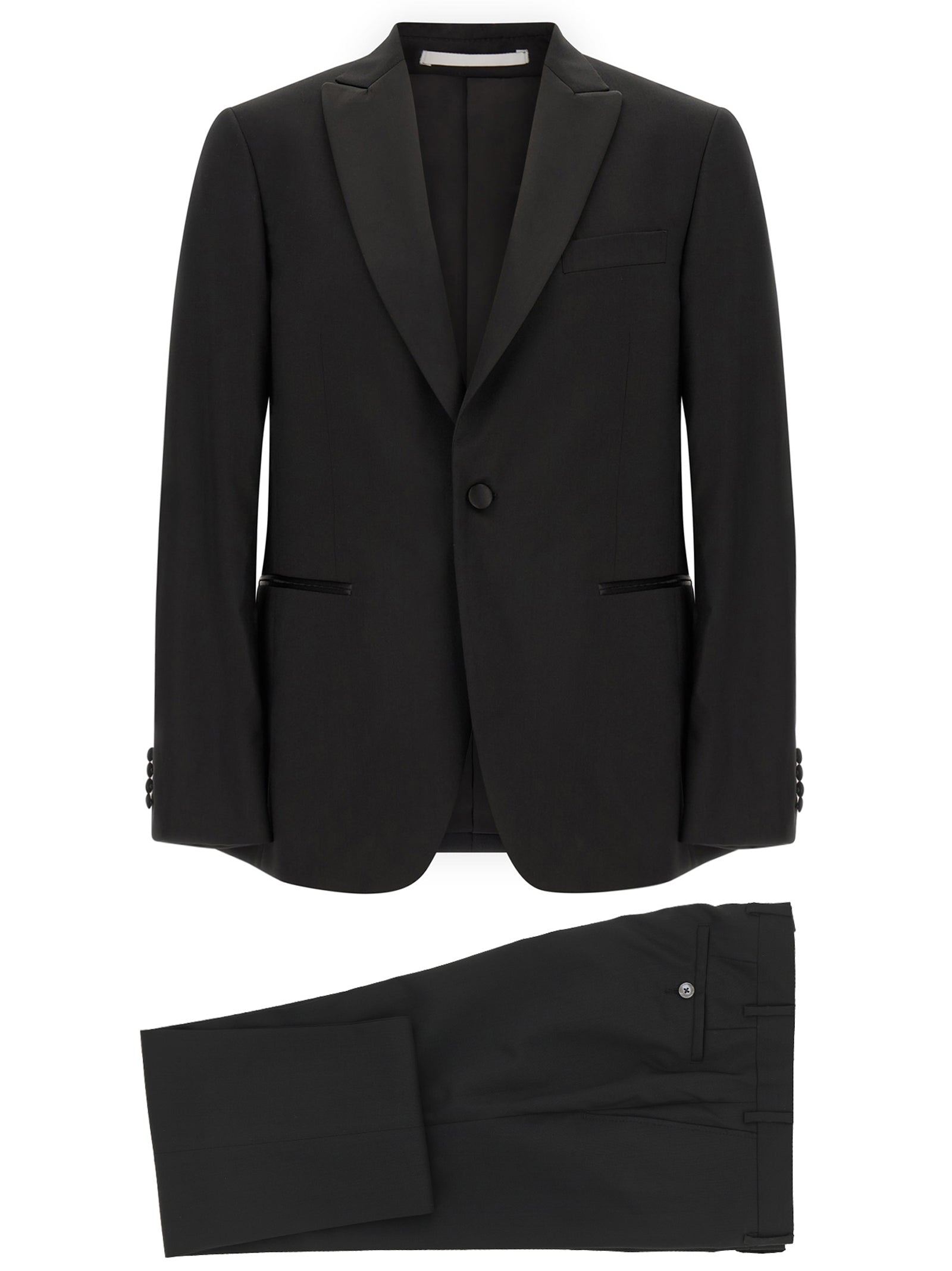 Black Wool Two-Piece Suit