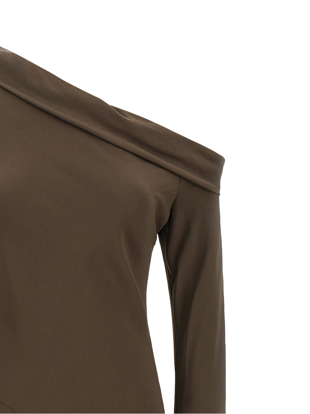 Brown Viscose Long Dress