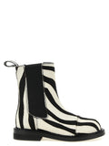 Bicolor Calfskin Ankle Boots