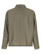 Bicolor Silk Full-Length Jacket