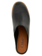 Black Calfskin Wedge Sandals