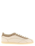Beige Calfskin Low Top Sneakers