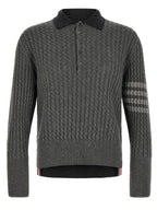 Gray Virgin Wool Polo Shirt
