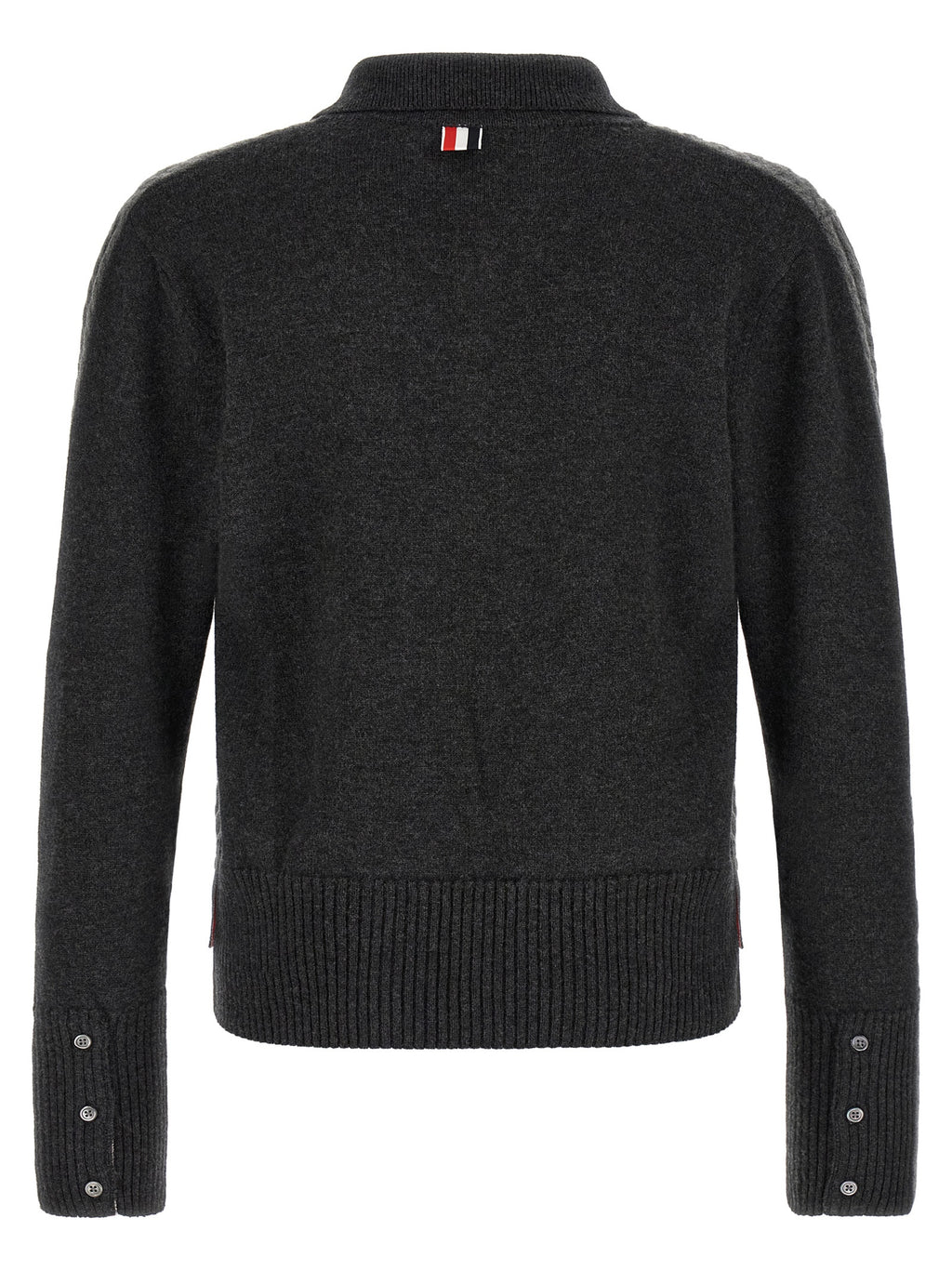 Gray Virgin Wool Polo Shirt