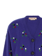 Blue Virgin Wool Cardigan