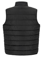 Black Polyester Sleeveless Jacket