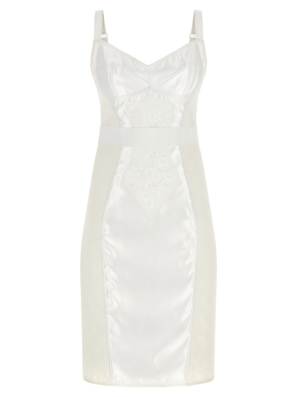 White Polyamide Midi Dress