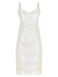 White Polyamide Midi Dress