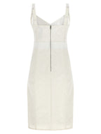 White Polyamide Midi Dress