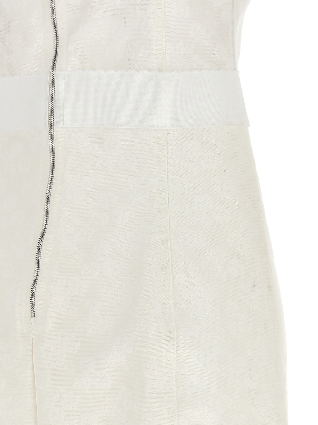 White Polyamide Midi Dress