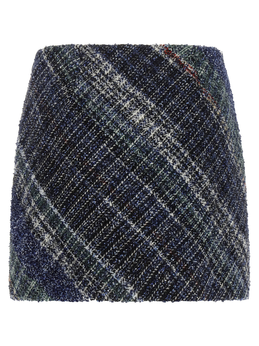 Blue Wool Long Skirt