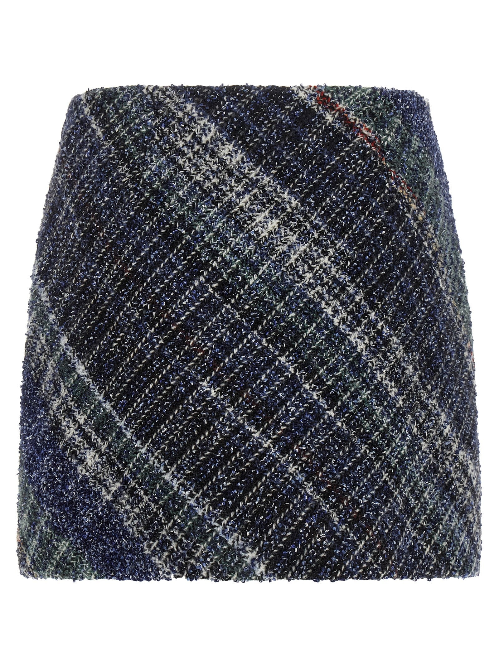Blue Wool Long Skirt