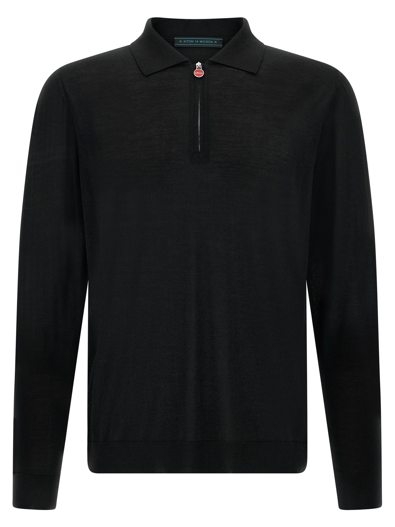 Black Wool Polo Shirt