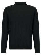 Black Wool Polo Shirt