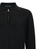 Black Wool Polo Shirt