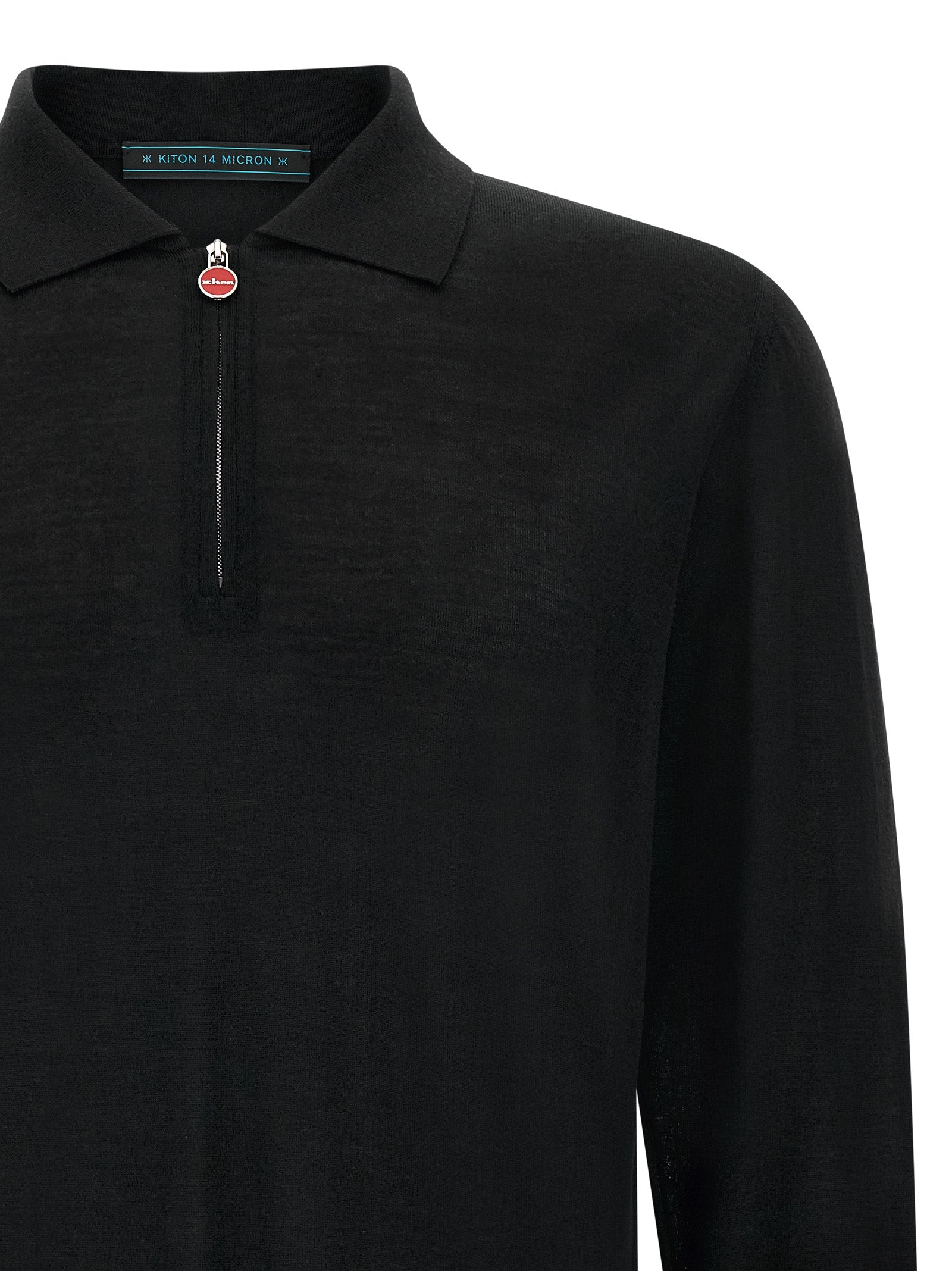 Black Wool Polo Shirt