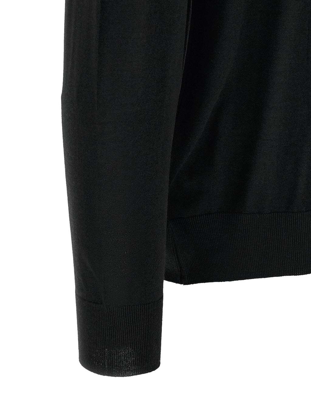 Black Wool Polo Shirt