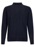 Blue Wool Polo Shirt