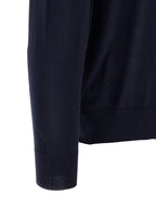 Blue Wool Polo Shirt