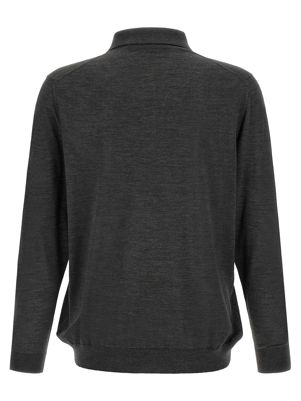 Gray Wool Polo Shirt